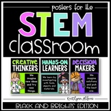 STEM Posters for Elementary Classrooms [Black and Bright]