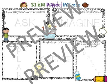 Preview of STEM Process Project Mats (ENGLISH)