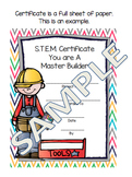 STEM Project Master Builder Certificates