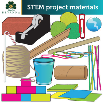 Preview of STEM Project Materials Clip Art Set