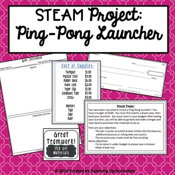 Preview of STEAM Project: Ping-Pong Launcher