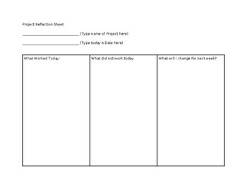 Preview of STEM Project Reflection Questions