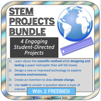 Preview of STEM Projects Bundle: 4 Engaging Middle School Science Projects with 2 FREEBIES