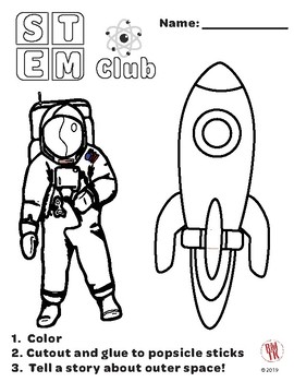 Preview of STEM Puppets - Astronaut and Space Ship
