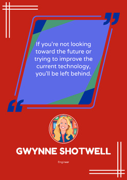 Preview of STEM Quote Poster - Gwynne Shotwell