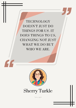 Preview of STEM Quote Poster - Sherry Turkle
