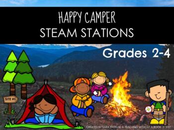 Preview of Elementary STEM / STEAM Camping Themed Centers