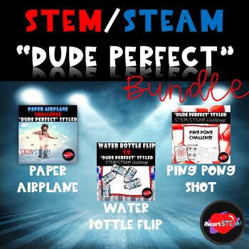 Preview of STEM/STEAM "Dude Perfect" Styled Challenge Bundle - 3 Projects