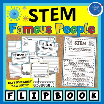 Preview of STEM & STEAM Famous People & Leaders Flipbook Research Activity