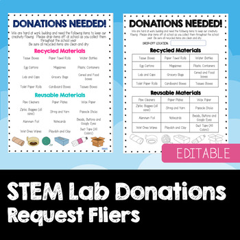 Preview of STEM Lab Donation Request Flier