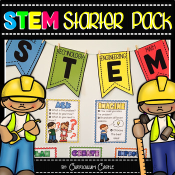 Preview of STEM Activity Starter Pack: STEM Challenges, Posters & Flip Book!