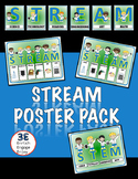 STEM STEAM STREAM Classroom Posters FREEBIE!