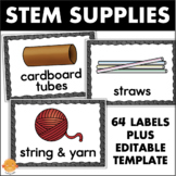 STEM STEAM Supply Labels + Editable Template