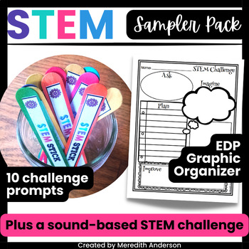Preview of STEM Sampler Pack with Sound STEM Challenge and Engineering Graphic Organizer