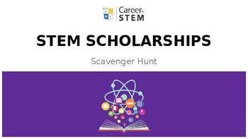 Preview of STEM Scholarships Scavenger Hunt Game with lesson