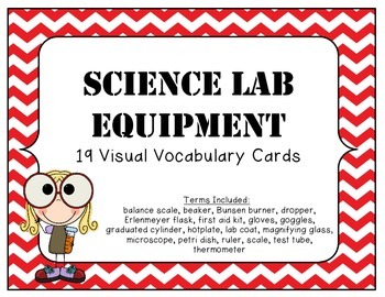 Preview of STEM Science Lab Safety and Equipment Visual Vocabulary Posters