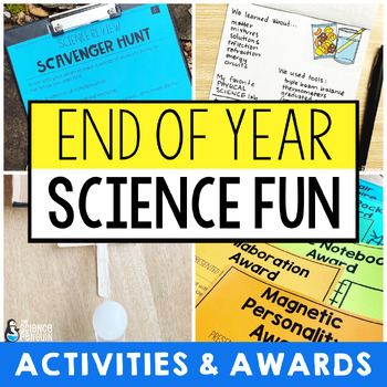 Preview of STEM, Science, & Math End of the Year Activities | 3rd 4th 5th Grade BUNDLE