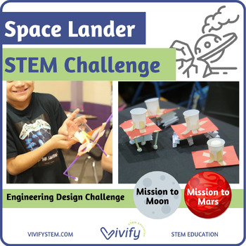 Preview of STEM Space Lander Math & Engineering Activity (Printed & Digital)