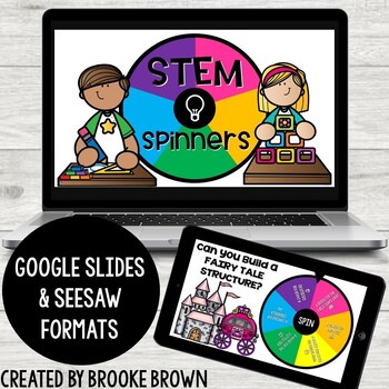 Preview of STEM Spinners (Google Slides & Seesaw) - Digital STEM Activities