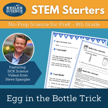 Preview of STEM Starters - Egg in the Bottle Trick - No-Prep Science for PreK-8