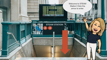Preview of STEM Station - Interactive Slides (8 stops & escape room) no prep sub plans