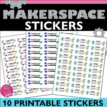 Preview of STEM Challenge Stickers STEAM Awards STEM Activities Printable Stickers