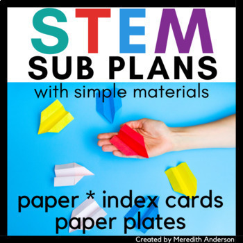 Preview of STEM Sub Plans for Elementary Easy Low Prep STEM Activities