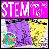 FREE STEM Supplies List