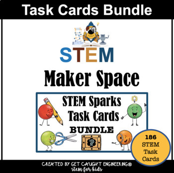 Preview of Maker Space STEM Task Cards Bundle