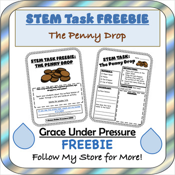 Preview of STEM Task FREEBIE: The Penny Drop Middle School Low-Prep Science Experiment