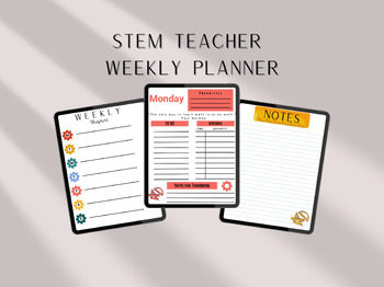 Preview of STEM Teacher Weekly and Daily Digital Planner