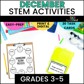 Preview of STEM Team Building Activities for December - STEM Task Cards - STEM Activities