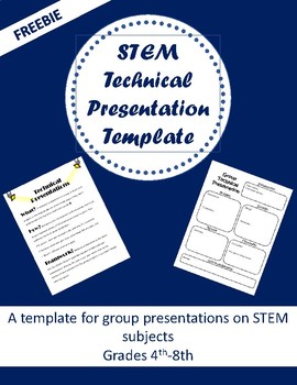 Preview of STEM Technical Presentation Worksheet- FREE