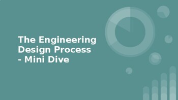 Preview of STEM - The Engineering Design Process PowerPoint and Worksheet