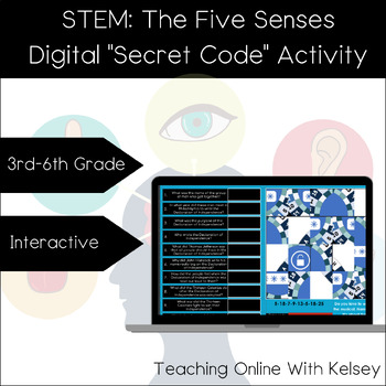 Preview of The Five Senses, Digital Activity, STEM Activity, Science Activity
