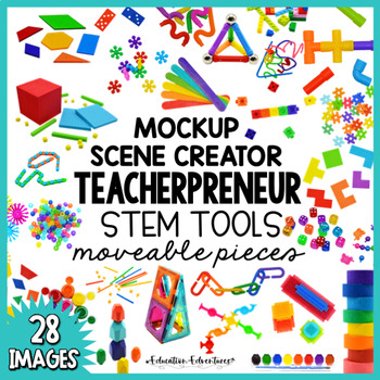 Preview of STEM Tools Moveable Pieces Clipart Elements for TpT Seller Mockups and Graphics