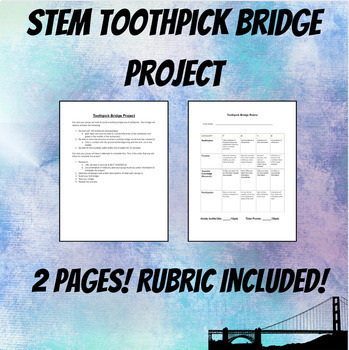 Preview of STEM Toothpick Bridge Project