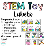 STEM Toy Labels | Morning Bin Labels | Tactile Tubs Labels