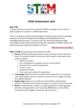 Preview of STEM Unit Teacher's Guide