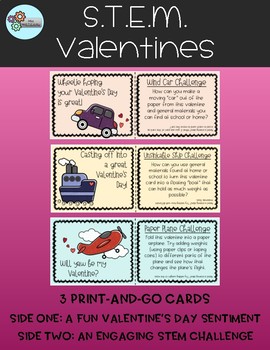 Preview of STEM Valentine's Day Cards