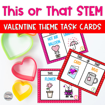 Preview of STEM Valentine's Day Challenge Task Cards | Valentines STEAM Activities