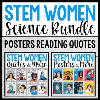 Preview of STEM Reading Activities & Posters Famous Scientists Career Day Women's History
