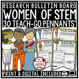 STEM Women's History Month Research Bulletin Board Writing