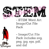 STEM Word Art Image/Cut File Pack