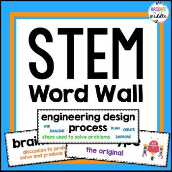 Preview of STEM Word Wall - Science, Technology, Engineering, and Math