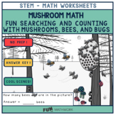 STEM Worksheets Mushroom Math Searching &Counting Mushroom