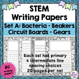STEM Writing Paper Set A: with Bacteria, Circuit Boards & 