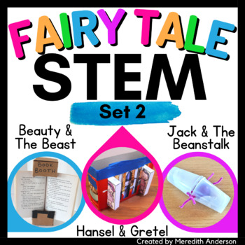 Preview of STEM Activities for Jack and the Beanstalk, Hansel & Gretel, Beauty & the Beast