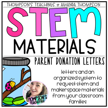 Preview of Parent Donation Letters for STEM and MAKERSPACE Materials