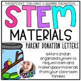 Parent Donation Letters for STEM and MAKERSPACE Materials